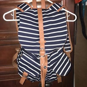 Striped backpack